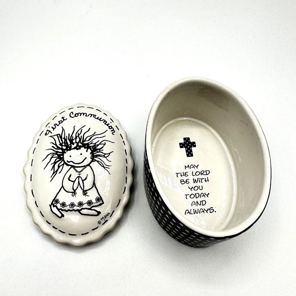 First Communion Gift Keepsake Box Enesco Marci Children Of The Inner Light Girl - Picture 3 of 9